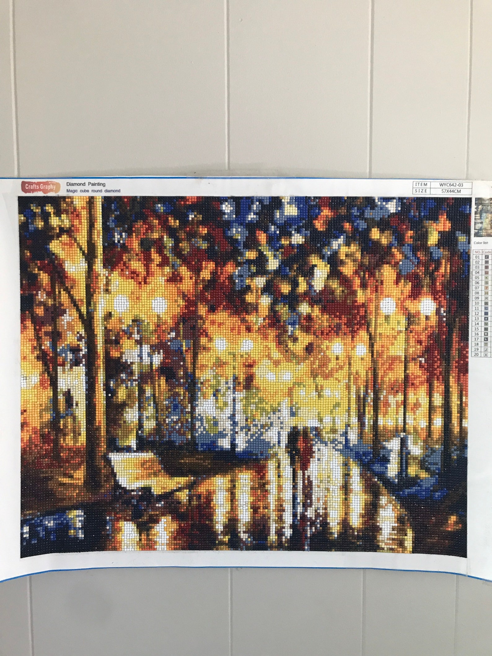 Completed diamond painting Rains Rustle In The Park Etsy