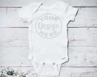 White Onesie Flatlay Etsy