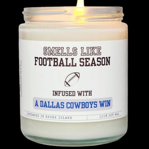 Dallas Cowboys Candle: NFL Football Game Day Gift