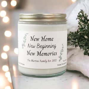 New Home Gift, closing gift for buyers, personalized housewarming gift, housewarming candle, realtor closing gift for client, new home