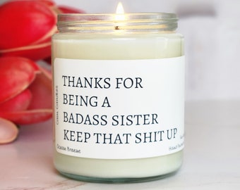 Sister candle, sister gift, sister birthday gift, sister candles, funny candles, funny candle for her, funny sister gift, gifts for her