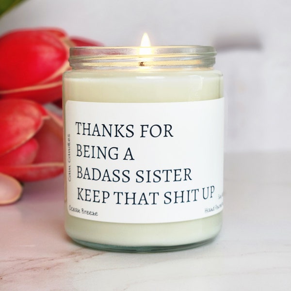 Sister candle, sister gift, sister birthday gift, sister candles, funny candles, funny candle for her, funny sister gift, gifts for her