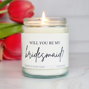 Bridesmaid Candles, Bridesmaid Proposal Gift, Bridesmaid Gifts, Bridesmaid Proposal Candle, Wedding Party Gifts