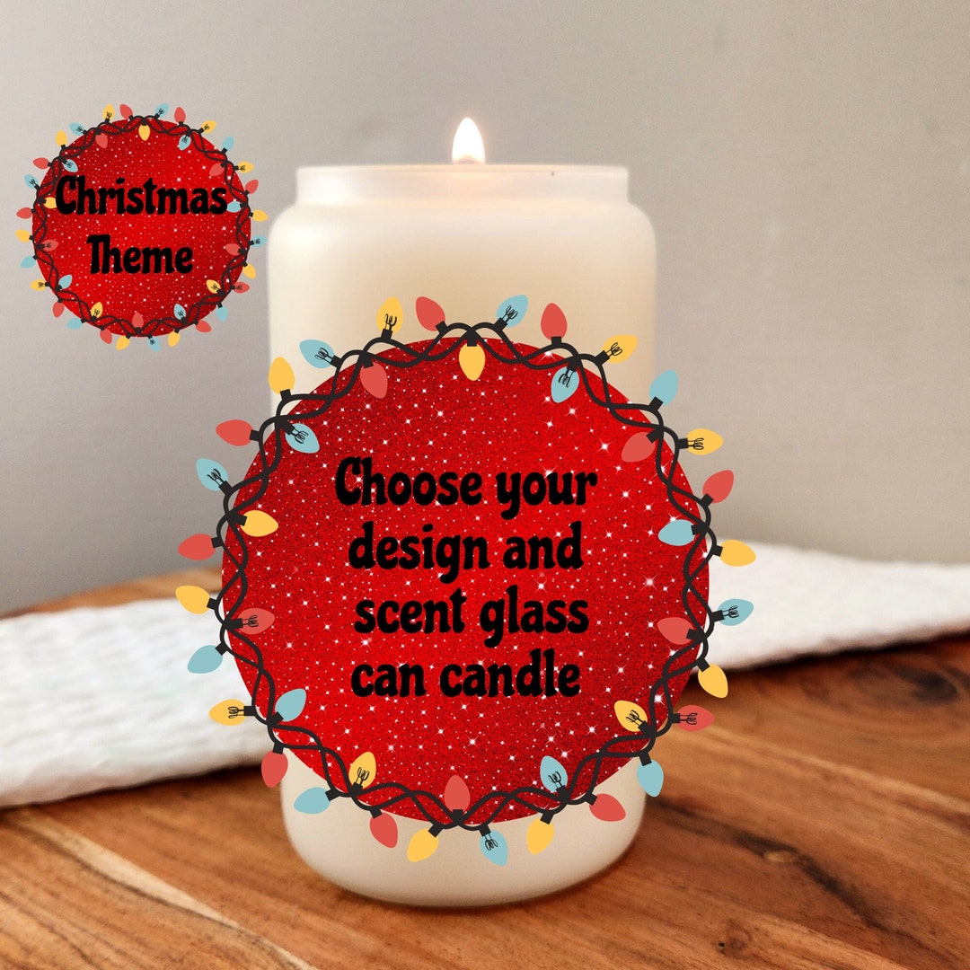 Choose Your Label Glass Can Candle, Funny Candle, Custom Candles