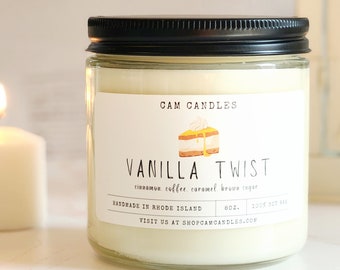 Vanilla Twist Soy Candle - vanilla candle - handmade candle - jar candle - cute candles - candles - vanilla soy candle - the best candles