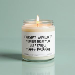 Birthday Candle Gift: Vegan Soy Wax, Various Scents