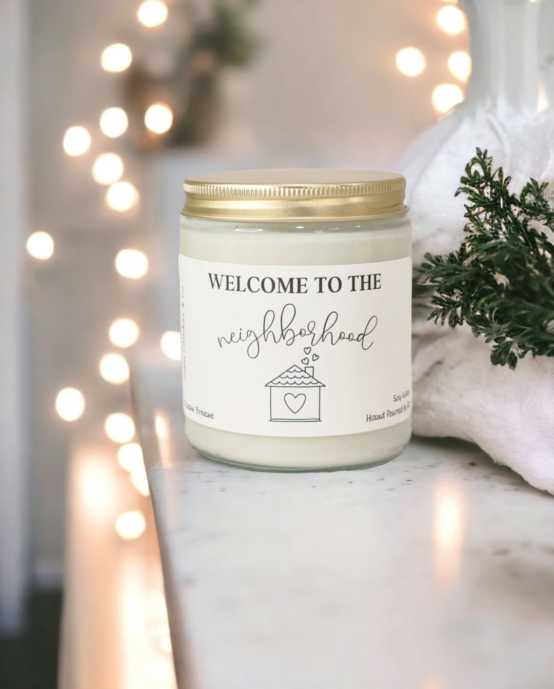 to the Neighborhood Candle, New Neighbor, New Neighbor Gift, House Warming Gift, New