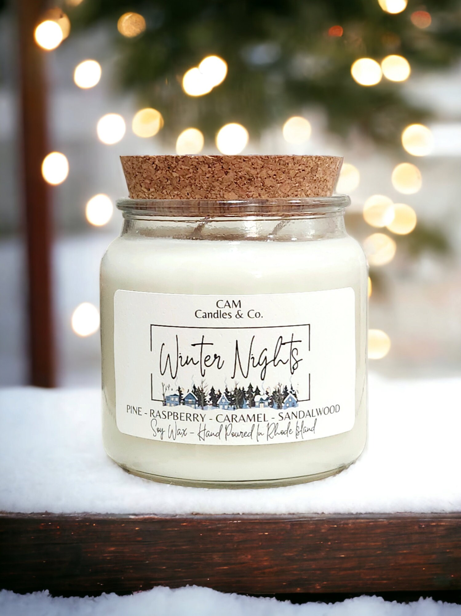 Soy Candle / 16 Oz Candle / 8 Oz Candle / Mason Jar Candle / Winter Candle  / Holiday Sweater Candle / Christmas Candle 