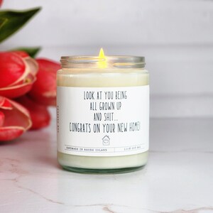 Congrats on your new home - funny housewarming gift - housewarming candle - soy candle - funny candles - closing gifts