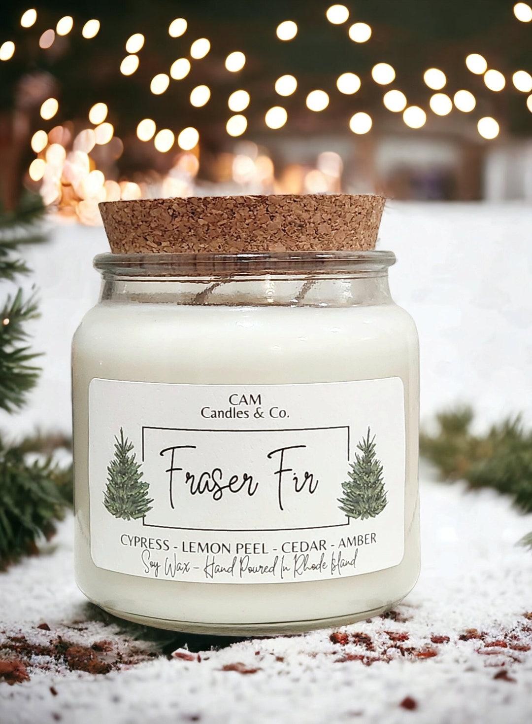 Fraser Fir Candle Christmas Candle Tree Farm Candle Etsy