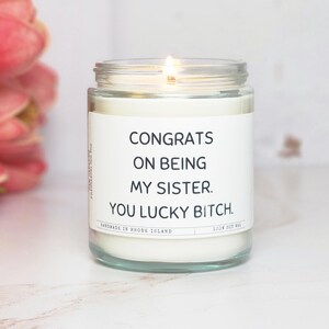 Sister Gift From Sister, Funny Sister Candle, Funny Sister Gift Idea, Sister Gift, Sister Candle, Sarcastic Gag Gift From Brother