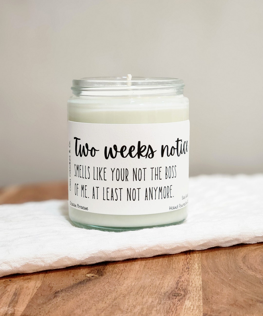 Two Weeks Notice, Funny Candles, Leaving a Job Gift, Two Weeks Notice