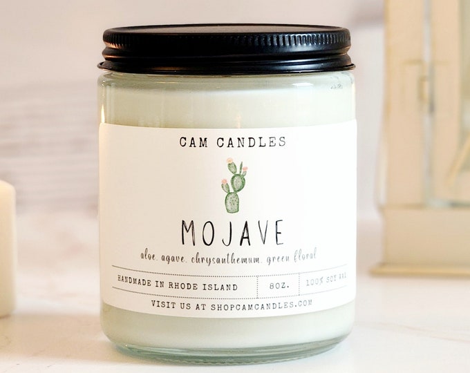 Mojave candle, scented candles, soy candles, handmade candles, gifts for her, gifts for him,