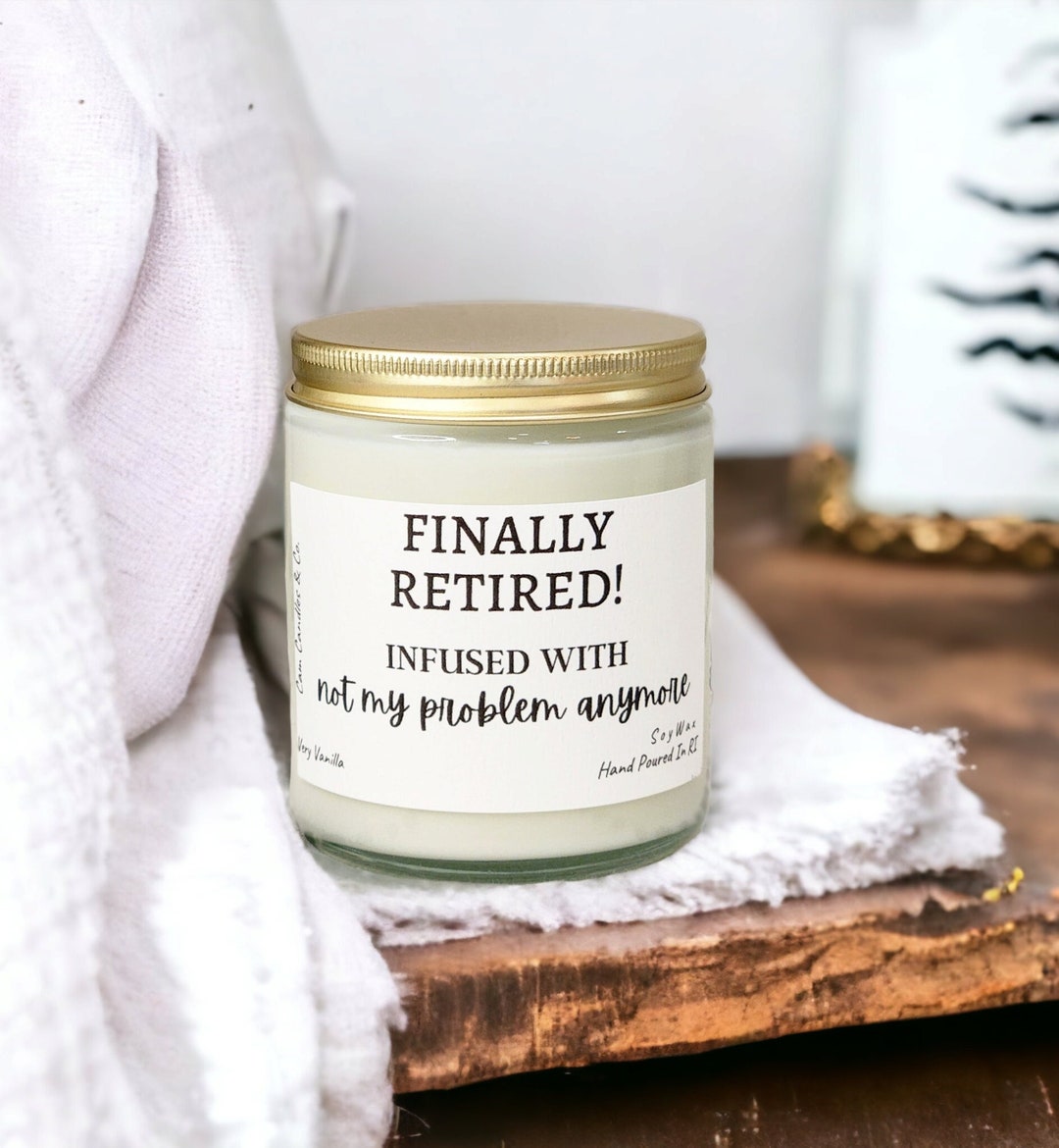Happy Retirement Candle, Friendship Candle, Retirement Gifts, Retirement Party Gifts