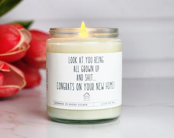 Congrats on your new home - funny housewarming gift - housewarming candle - soy candle - funny candles - closing gifts