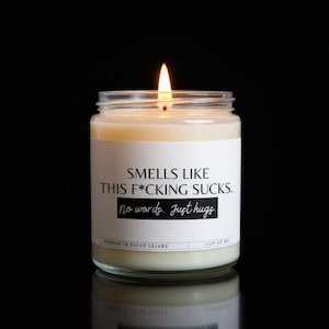 Sympathy Gift Candle: This Sucks Grief, Condolence Gift