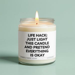 Life Hack Kerze, lustige Kerze, Kerzen für die beste Freundin, Geschenk für die beste Freundin, Geburtstagsgeschenk für Sie, lustige Kerzen, Entspannungskerzen