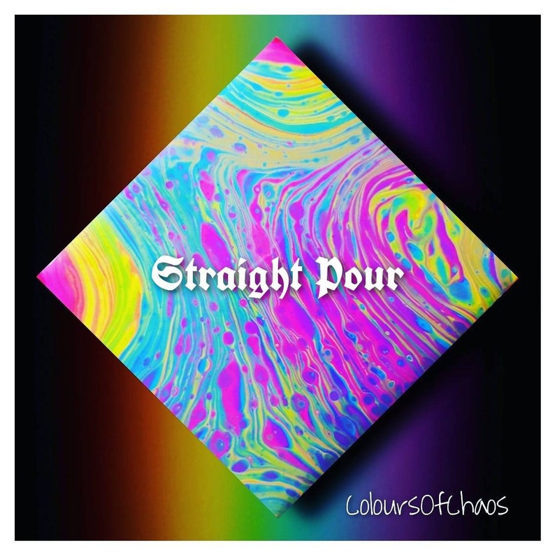 Coasters Made To Order Custom Set of 4 Original Hand Made Acrylic Pour Epoxy Resin 4x4 Square Tile