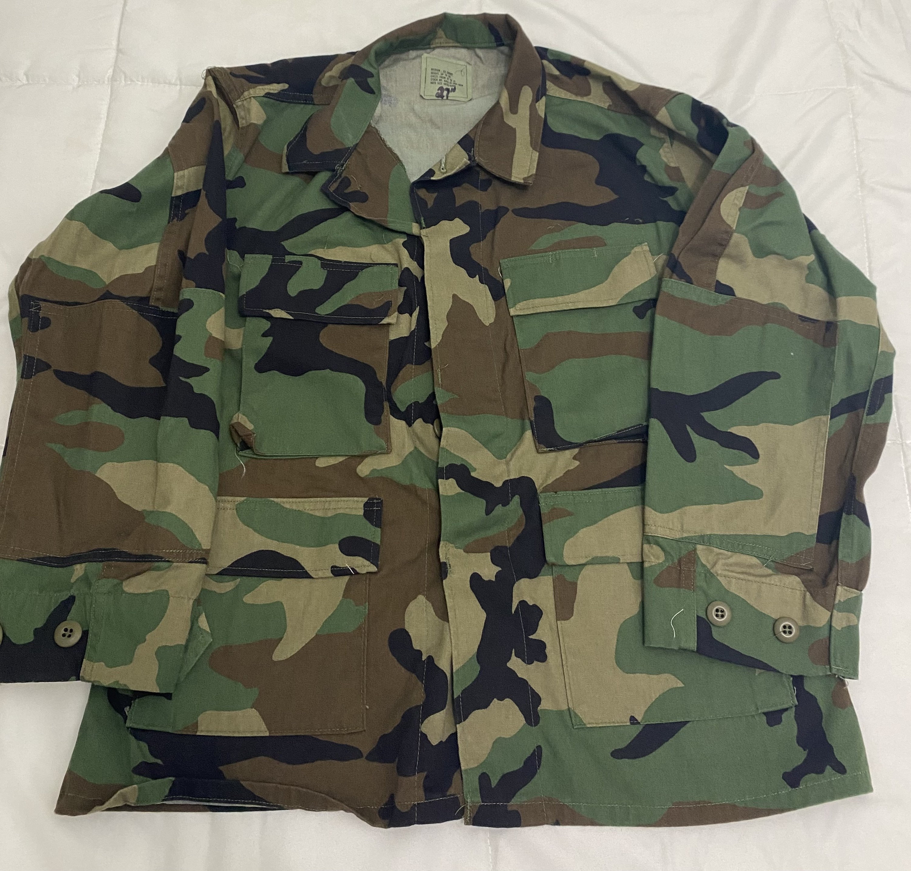 Medium XX Short Vintage BDU Camo Jacket - Etsy