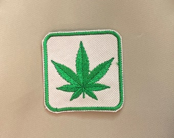 Marijuana Leaf Iron-On Patch