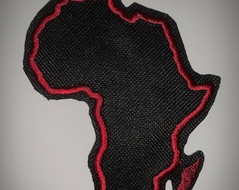 Africa Continent Outline Patch