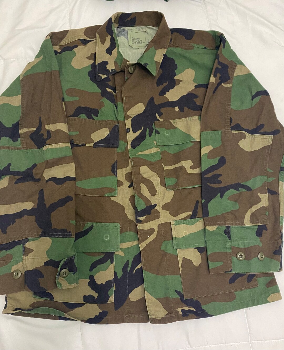 bduジャケット MEDIUM X-SHORT Medium X- Short Vintage Camo BDU Jacket - Customizable With