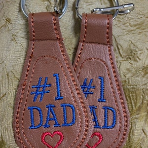 Number 1 Dad keychain