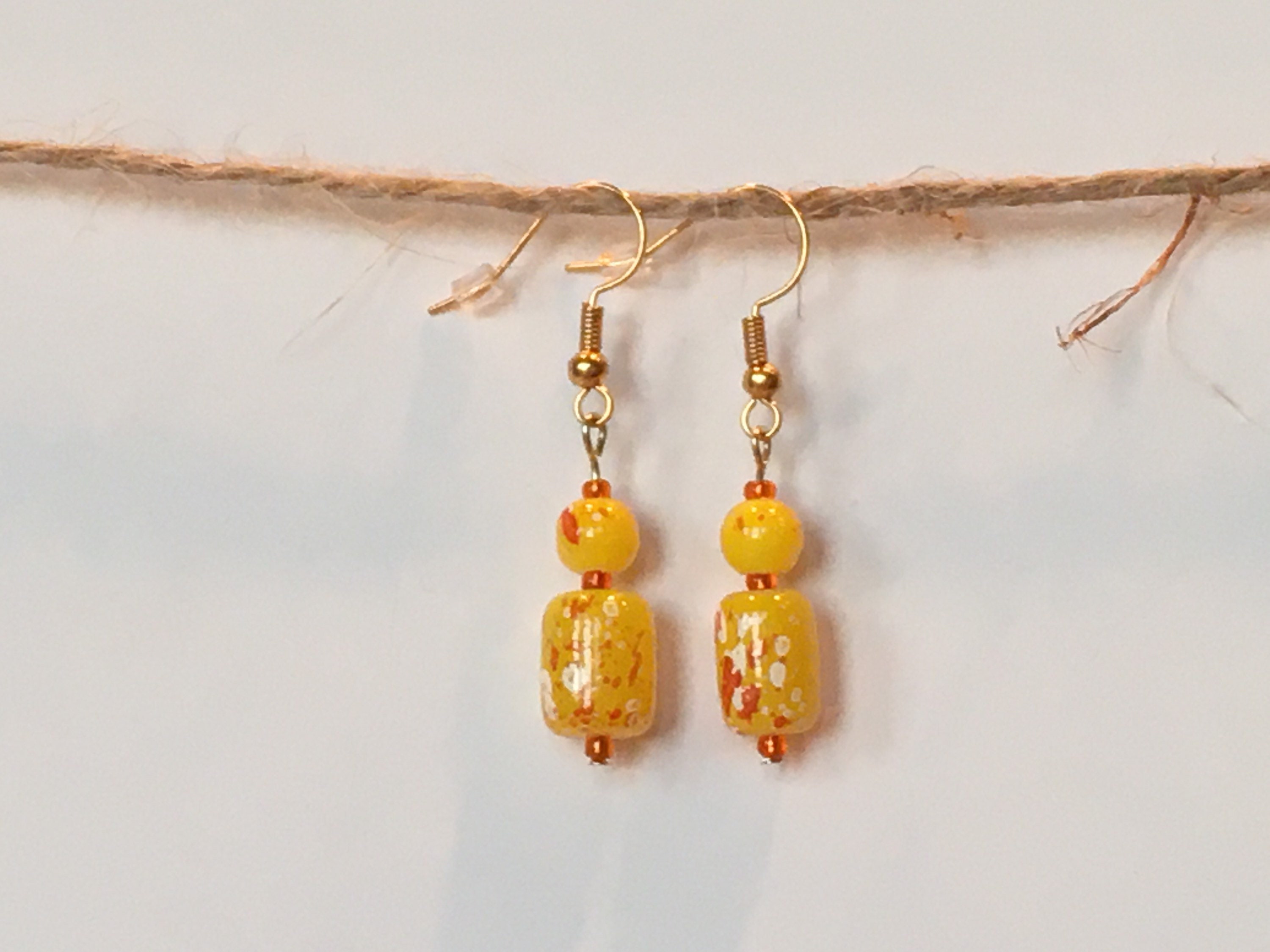 yellow and orange earrings