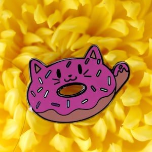 Cat Donut Enamel Pin