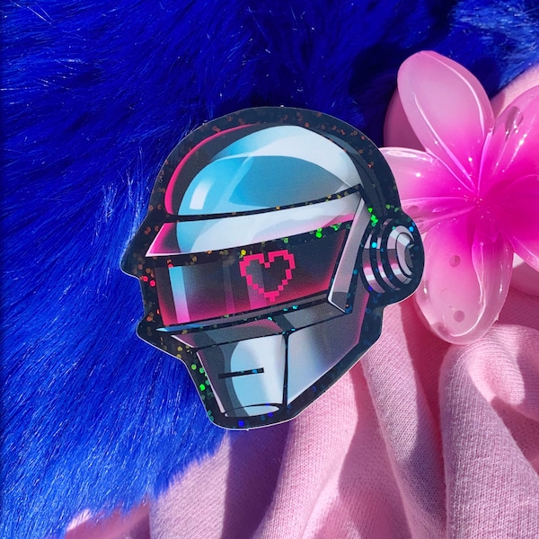 Daft Punk Thomas glitter sticker