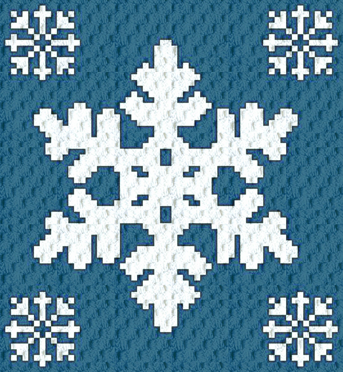 Crochet Pattern Snowflake blanket C2C crochet pattern afghan Etsy Polska