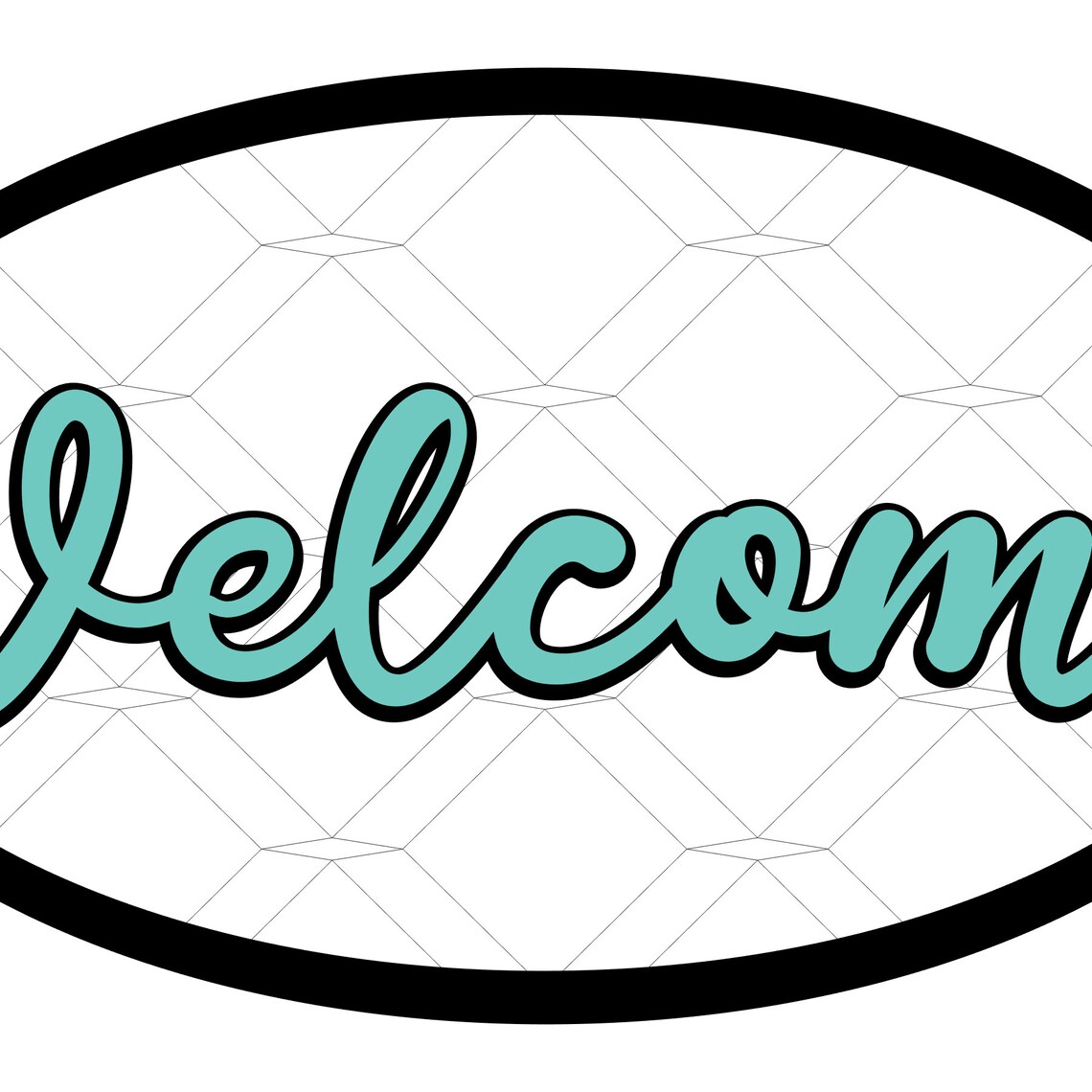 Welcome Oval Sign Cut File, Welcome Sign Laser Cut File, Laser Cut File ...