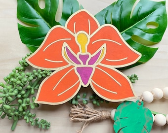 Fichier découpé au laser orchidée, svg fleur tropicale. Fichier découpé au laser Orchid, Amateurs d’orchidées, Mères Jour Cadeau fichier découpé au laser, fichier Svg, Fichier floral