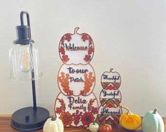 Stacked Pumpkins Bundle laser cut file, Laser cut file Fall Pumpkins Shelf sitter, Stacked Pumpkins Laser cut file, Pumpkins bundle svg, svg