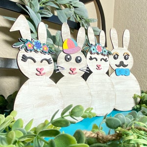 Shiplap easter Bunny SVG file, Shiplap Bunny, Shiplap Bunny Family, Cute Shiplap Bunny, Easter shelf sitters, Laser cut file, Easter bundle