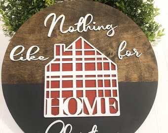 Home for Christmas Bundle, Safe Home for Christmas, Home Christmas sign, Laser cut file, SVG fie, Glowforge Christmas file, Laser Christmas