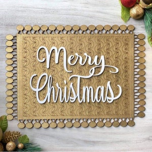 Boho Christmas sign, Boho Christmas laser cut file, Feliz Navidad laser cut file, Glowforge laser christmas file, Farmhouse christmas file