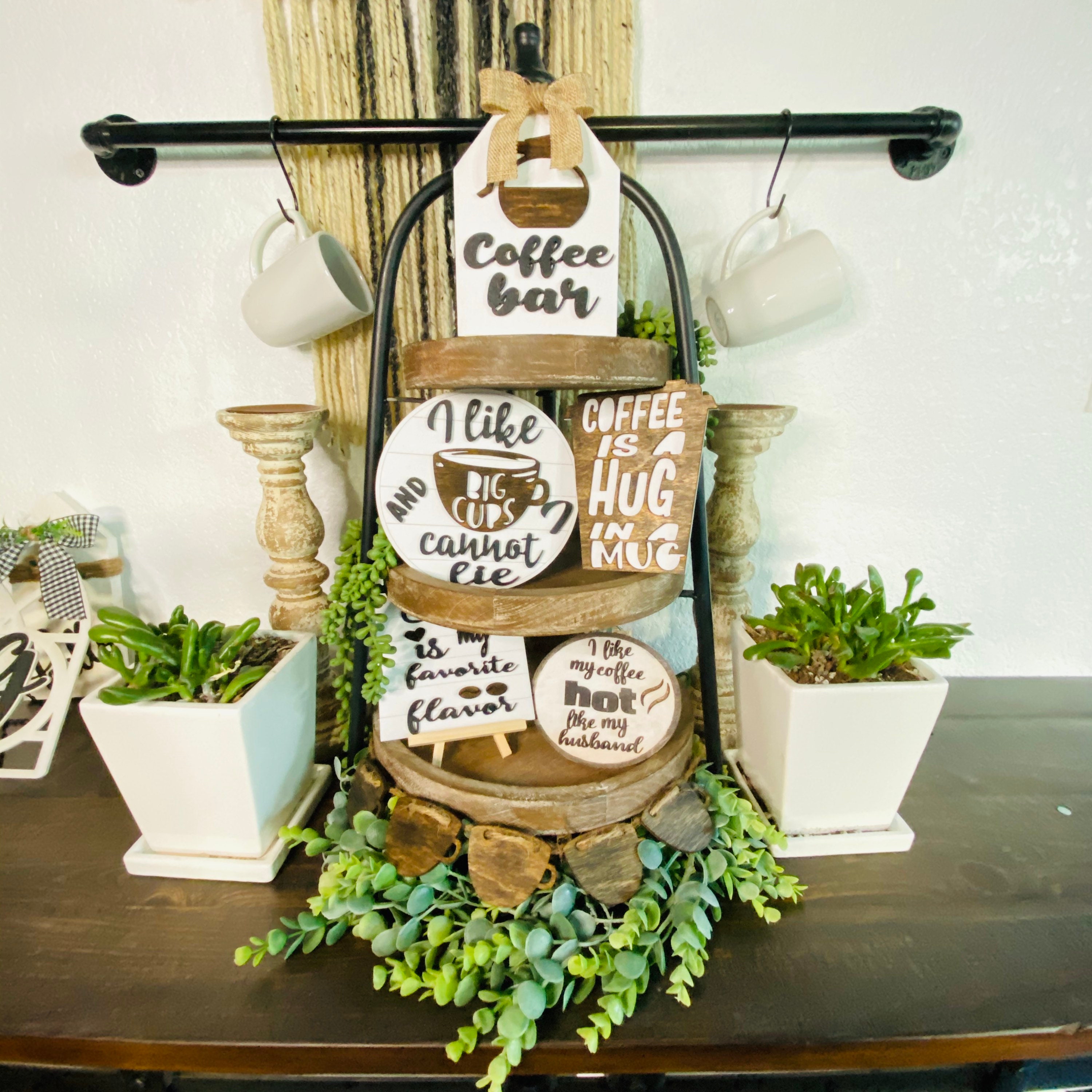 Coffee Tiered Tray Svg Bundle Coffee Bundle Coffee Tiered Etsy UK