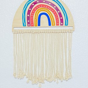 Boho Rainbow Macrame Wall art laser cut file, Rainbow sign laser file, Rainbow wall hanger, Glowforge boho rainbow, Glowforge rainbow