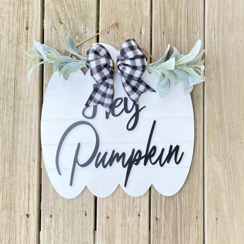 Hej pumpa-skeppslapp, pumpa-skeppslapp, Hej pumpa-skylt klippfil, Faux skeppslapp-pumpa klippfil, höstens träskylt klippfil, GLowforge pumpa bild 1