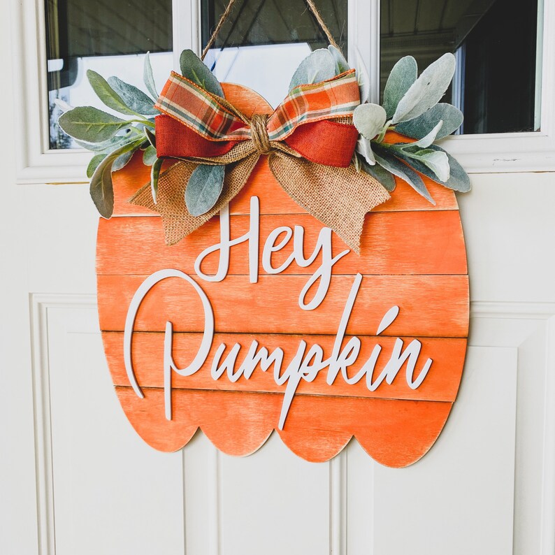 Hej pumpa-skeppslapp, pumpa-skeppslapp, Hej pumpa-skylt klippfil, Faux skeppslapp-pumpa klippfil, höstens träskylt klippfil, GLowforge pumpa bild 2
