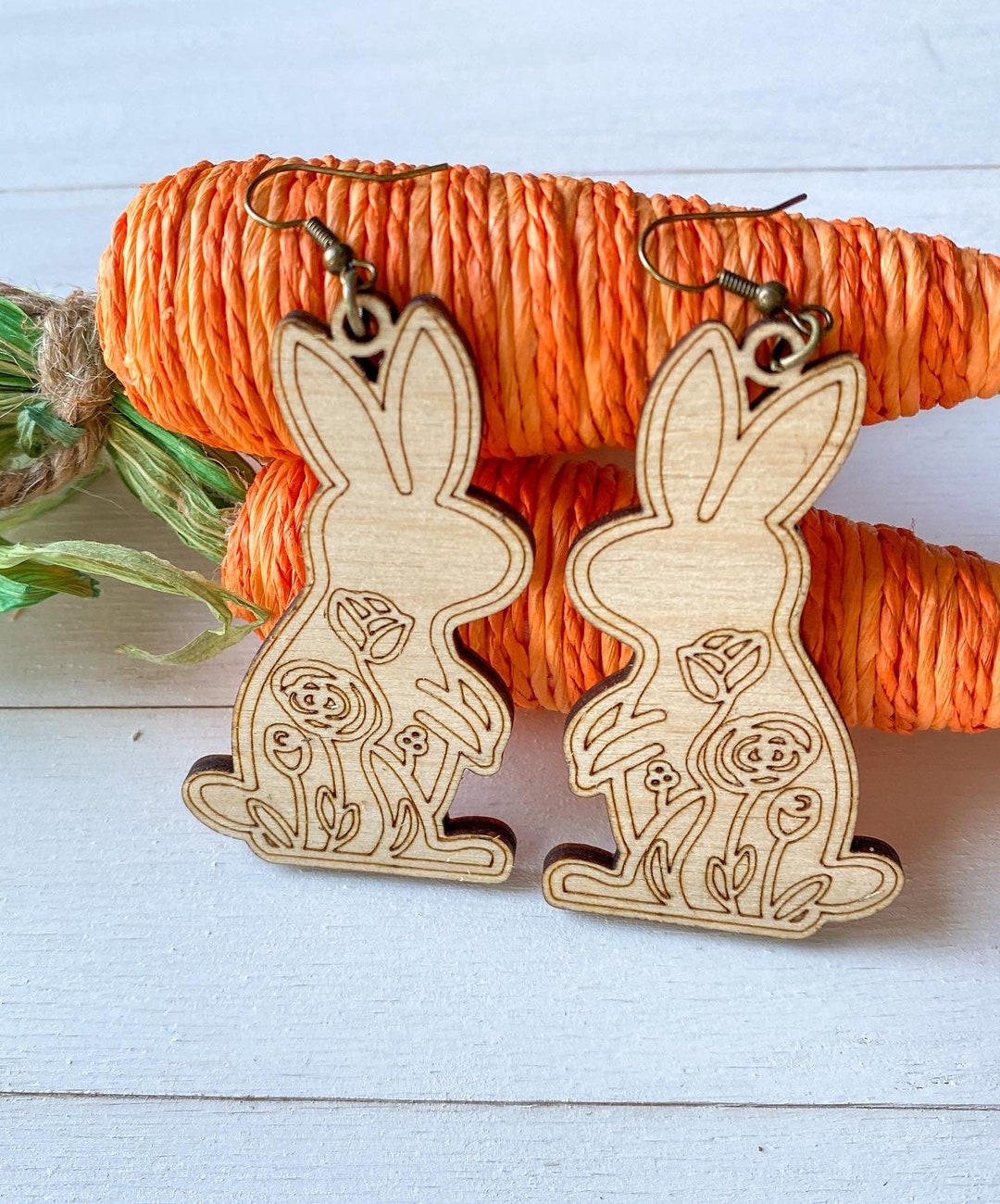Easter Bunny Earrings SVG, Laser Cut File for Bunny, Bunny Earrings ...