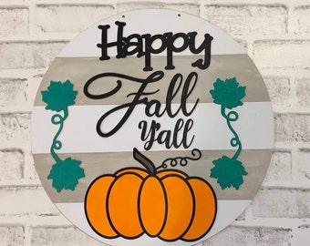 Happy Fall Yall Shiplap Runde svg, Laser geschnitten Datei, Glowforge svg, Kürbis Laser geschnitten Datei, Happy Fall Yall svg, Shiplap Herbst Zeichen, Herbst svg