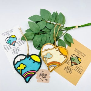 Diy Kit Herz Regenbogen Ornament svg mit Anleitung Buchstabe enthalten, DIY Kit SVG, Regenbogen DIY Kit SVG, Hoffnung, Positive Ornament Diy Kit svg
