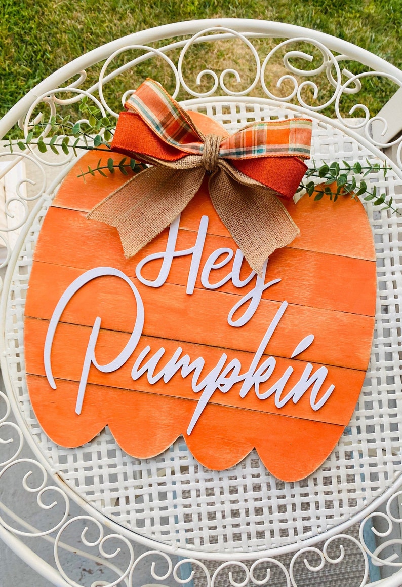 Hej pumpa-skeppslapp, pumpa-skeppslapp, Hej pumpa-skylt klippfil, Faux skeppslapp-pumpa klippfil, höstens träskylt klippfil, GLowforge pumpa bild 3