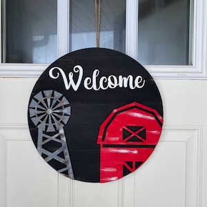 Shiplap Welcome Farmhouse round, Shiplap door hanger Cut File,  Laser cut file, Svg, Farmhouse Elements laser cut file, Welcome to the farm