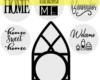Interchangeable Farmhouse Window cut file, Interchangeable Cut file, Farmhouse window all seasons cut file, Farmhouse window bundle, laser c