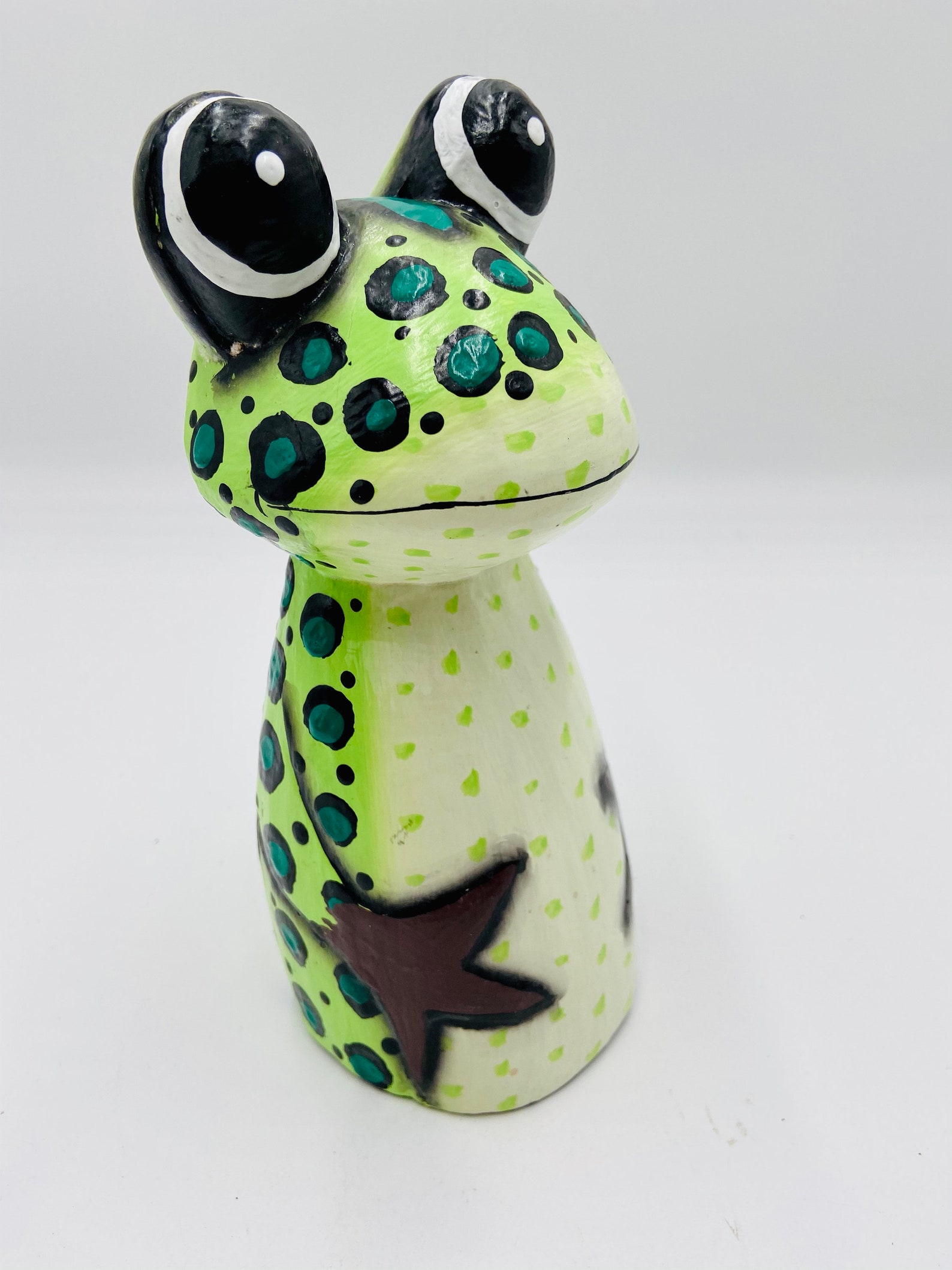 Hand Carved Wooden Frog Frog Decor Wood Carving Frog Lover Etsy