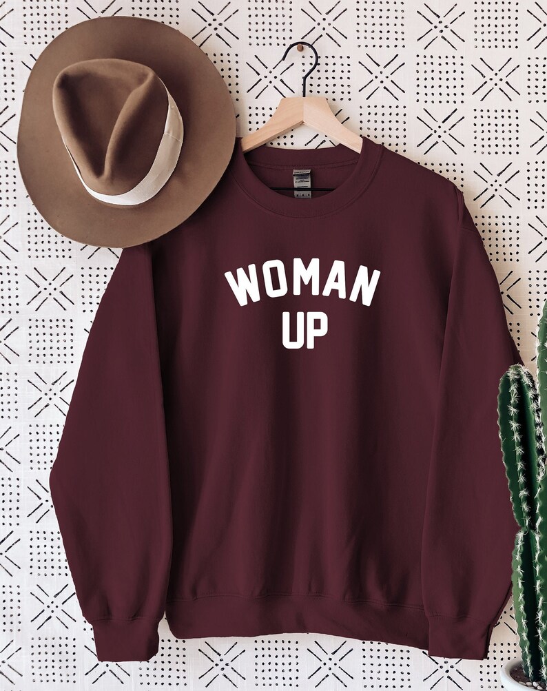 Woman Up T-shirt Feminist Woman Up Shirt Strong Woman Shirt Girl Power Shirt International Womens Day Month Gift Tee Shirt Sweatshirt Tote image 1