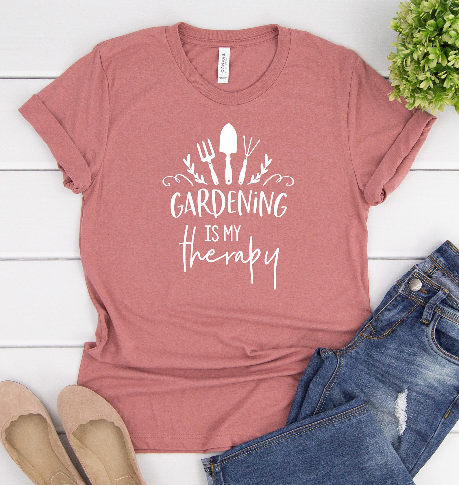 Gardening is My Therapy Shirt Plant Shirt Gardening Shirt Etsy